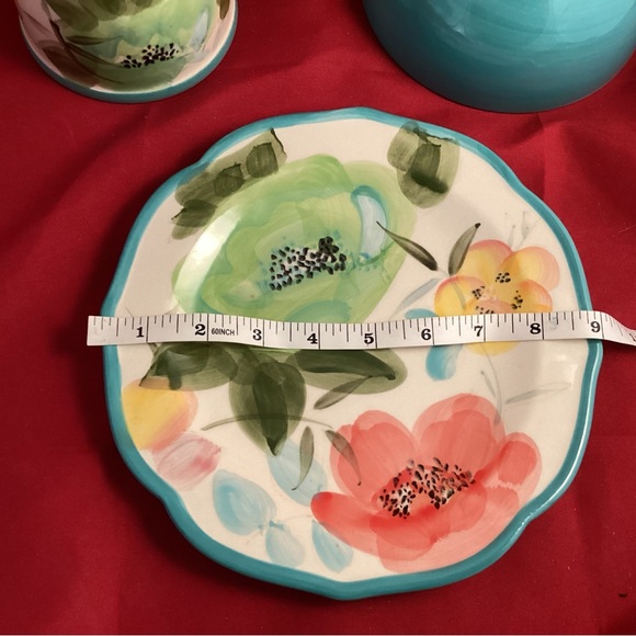 The Pioneer Woman Turquoise Floral Blossom Small Plate Bowl Mug - Picture 6 of 14